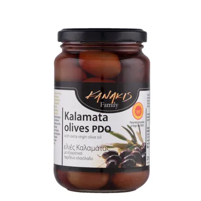 Produktbild von Kanakis | Kalamata Oliven, griechische Oliven 210g, naturbelassen, mit Stein, handgeerntet, ohne Konservierungsstoffe