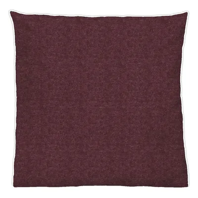Produktbild von biberna Melange-Flanell Bettwäsche Paspel Uni 80x80 cm Burgund