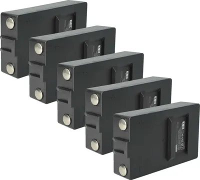Produktbild von vhbw 5x Akku kompatibel mit Olsberg DOH116A Industrie-Funkfernsteuerung Fernbedienung (2000 mAh, 7,2 V, NiMH) - Schwarz
