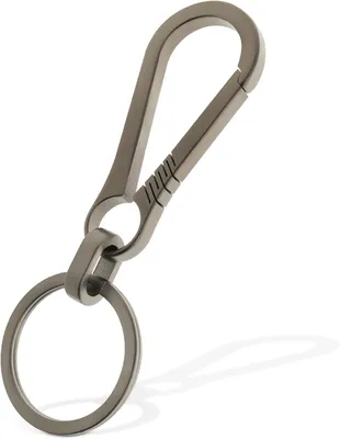 Imagen del producto de Mosquetón de titanio, resistente a la corrosión, pequeño, ideal para llaveros y actividades de camping