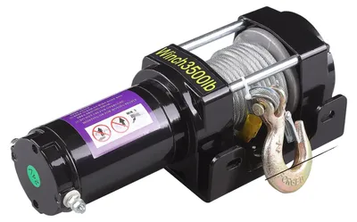 Image de Treuil électrique, force de traction de 3500 lb, conception étanche, câble en acier de 3500 lb