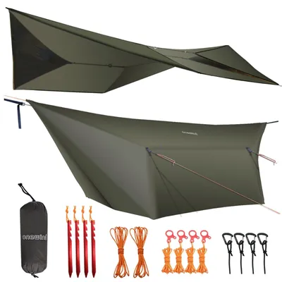 Immagine prodotto di Amaca leggera e impermeabile, telo da campeggio versatile con accessori
