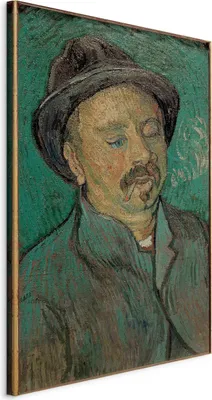 Zdjęcie produktu dla Włoski obraz na płótnie - Portret jednookiego mężczyzny (Vincent Van Gogh) 80x120 cm Reprodukcje l-F-13183-b-a
