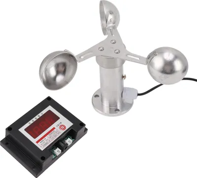 Zdjęcie produktu dla Żuraw wieżowy anemometr alarm miernik prędkości wiatru stacja pogodowa 3 kubki 220 V