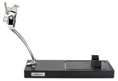Rotierender Schinkenhalter aus Edelstahl, kippbar, 43 cm, schwarz