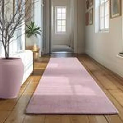 Produktbild von Simpex Wohnteppich und Kurzflor, Waschmaschinenfest, Allergikerfreundlich und Weicher Teppich, Größe: 80 x 250 cm, Farbe: Rosa