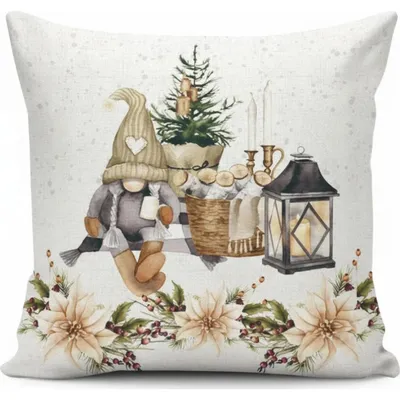 Obrázek produktu pro Vánoční povlak Skřítek s lucernou CYH6060C 40x40 cm