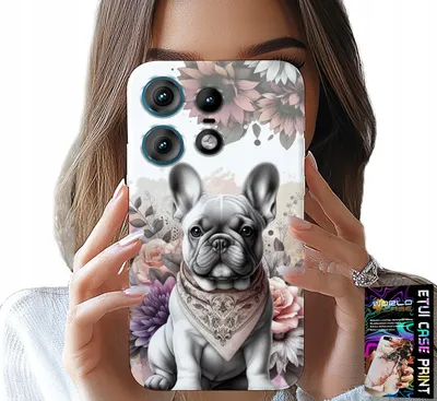 Zdjęcie produktu dla Etui Do Motorola Edge 50 Ultra - Buldog Buldogi Pieski Rasy Psów Plecki