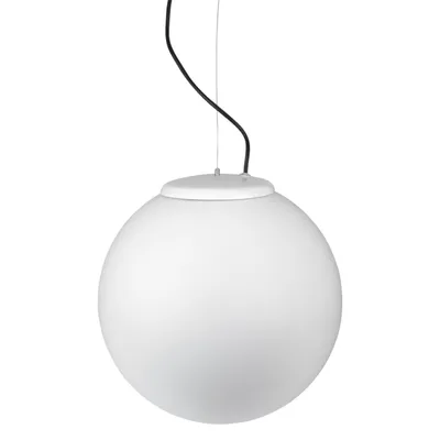 Image de Lampe à suspendre 40 cm Cisne, aluminium et PPMA, blanc