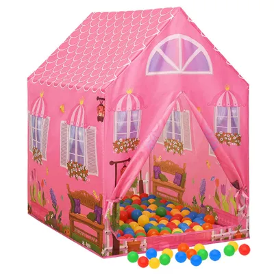 Produktbild von vidaXL Kinder-Spielzelt mit 250 Bällen Rosa 69x94x104 cm