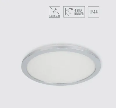 Produktbild von LED Deckenleuchte MADRAS LED/18W,4000K,IP44, Chrom/Kristalleffekt  Ø: 300, B: 25