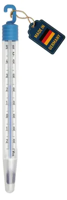 Kühlschrankthermometer analog, hohe Genauigkeit, blau/weiß
