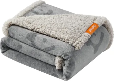 Productafbeelding van Waterdichte hondenbedekking, Sherpa fleece, grijs, maat L, 127x101 cm