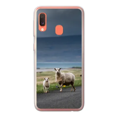 Produktbild von MuchoWow® Handyhülle Schutzhülle Hülle für Samsung Galaxy A20e Schaf - Lamm - Sturm Silikon Softcase Handy Hülle - Abdeckung