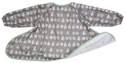 Obrázok produktu pre Unyqoos® Vodoodolná detská zástera s dlhými rukávmi, nastaviteľným zapínaním na krku, 100% polyester, vhodná pre deti vo veku 6–24 mesiacov, možno prať v práčke pri 40°C, unisex