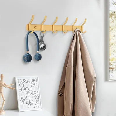 Produktbild von Omgoods – Wandhaken mit 4 Edelstahlhaken für Kleidung und Handtücher