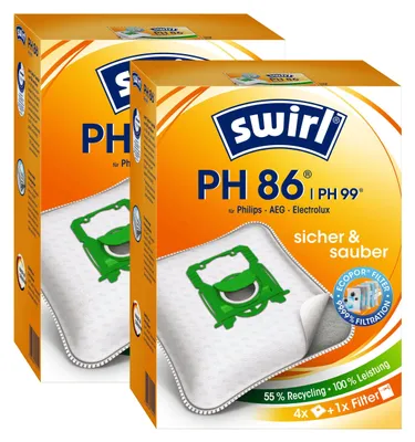 Produktbild von 2 x Swirl PH 86 MP Plus AirSpace Staubsaugerbeutel Staubbeutel Microvlies