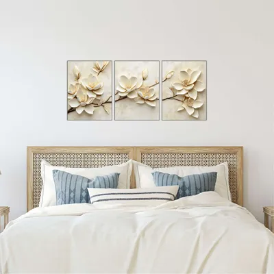 Image de Wallity, Mdf - 00108, Tableau décoratif en MDF (3 pièces), multicolore, 100 % MDF, 40 x 90 cm