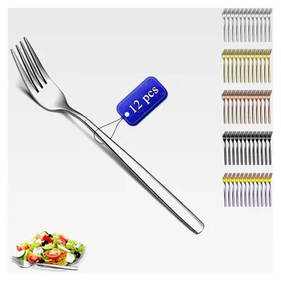 Produktbild von Tafelgabeln 12 Stück, 18,3 cm Edelstahl, Besteck für Zuhause, Restaurant, Hotel, Hochzeit, Party, spülmaschinenfest