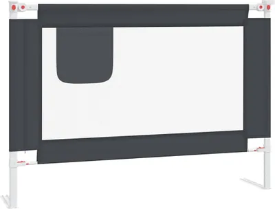 Obrázok produktu pre vidaXL Ochrana postele pre batoľatá Dark Grey 90x25 cm Látka