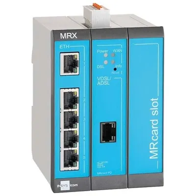 Zdjęcie produktu dla Insys Microelectronics MRX3 DSL-B, Ethernet WAN, Fast Ethernet, Niebieski, Szary
