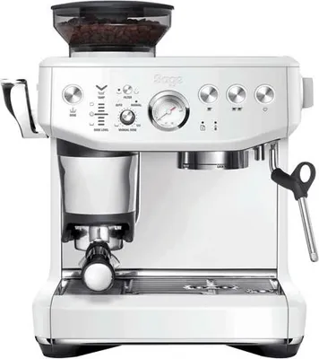 Image de Sage The Barista Express Impress, Machine à expresso, 2 l, Café en grains, Moulin à café intégré, 1850 W, Noir, Blanc