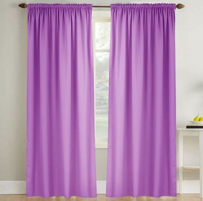 Matte Vorhänge 145x250 cm AUF BAND Gardine Band - Lila (der preis ist für ein stück)