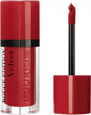 Image de Bourjois, Rouge Edition Velvet, Dimethicone, Matte, Liquid Lipstick, 01, Personne Ne Rouge, 7.7 ml