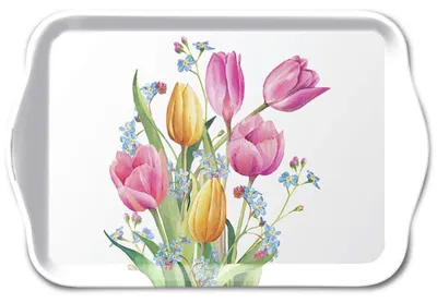 Produktbild von Ambiente Tablett Tulpenstrauß 13x21cm