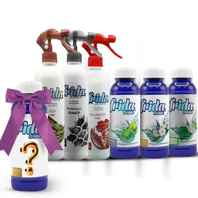Produktbild von Angebot: Lufterfrischer Oud, Arabesque, Framboise & Allzweckduft Lemon, Clean, Jasmin + Überraschungsgeschenk.