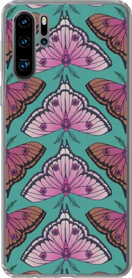 Produktbild von MuchoWow® Handyhülle Schutzhülle Hülle für Telefoonhoesje Huawei P30 Pro Mädchen - Motten - Insekten - Muster - Mädchen - Kinder - Kinder - Kinder - Mädchen Silikon Softcase Handy Hülle - Schutzdeckel