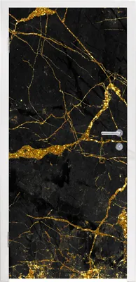 Produktbild von MuchoWow® Türtapete Selbstklebende Türfolie Marmor - Gold - Schwarz - Marmoroptik - Luxus - Glitzer 85x205 cm Türposter Türaufkleber Klebefolie Türklebefolie - Türverzierung - Türen Dekoration - Plakaten