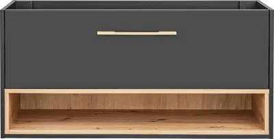 Produktbild von Waschtischunterschrank 120 cm BOLOGNA-56 in anthrazit mit Artisan Eiche Nb., B/H/T: ca. 120/57/46 cm