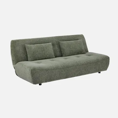Immagine prodotto di sweeek - Divano letto a 3 posti con rivestimento in ciniglia - Verde