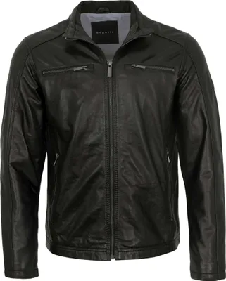 Produktbild von Bugatti - Herren Echtleder Lederjacke Lammnappa schwarz