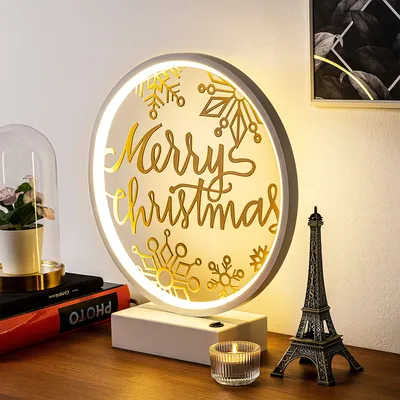 Produktbild von Opviq, XMAS13- XMAS13SHD, Weiß,Gold, Schreibtischlampen, 16 x 9 x 4 cm, 100% Metall