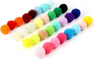 Produktbild von Interaktives Katzenspielzeug - 100 Stück Filzkugeln für Katzen - lustige Pompon-Katzenbälle - Spielzeug für Wohnungskatzen