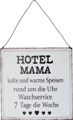 Produktbild von UNUS Metallschild Hotel Mama Vintage Look Blechschild Spruchtafel Sprüchetafel