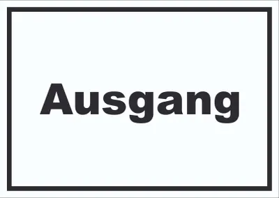 Produktbild von Ausgang Schild mit Text Exit Schluss waagerecht A4 (210x297mm)