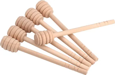 Produktbild von 50 Teile/satz Haushalt Holz Marmelade Honig Löffel Glas Abgabe Sammeln Rührstab Stick 15cm