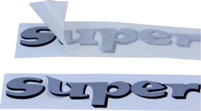 Produktbild von Aufkleber Satz "SuperSport" Seitendeckel silber für Zündapp KS 50 Super Sport