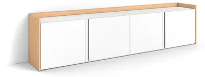 Produktbild von TV-Möbel Holzeffekt weiß und eiche 207x35x50cm
