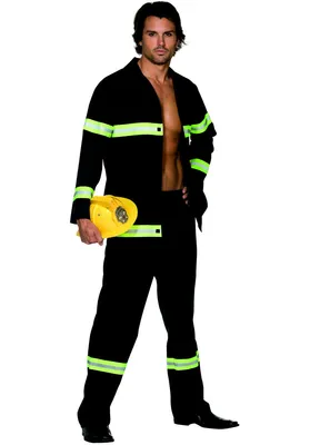 Produktbild von Feuerwehrmannkostüm Kostüm Feuerwehrmann für Herren Herrenkostüm Feuerwehr Fireman Gr. M-L (48-54), Größe:L