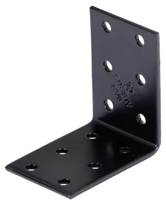 Produktbild von Alberts 824891 Lochplattenwinkel - schwarz - kunststoffbeschichtet - 60 x 60 x 40 mm, 50er Set