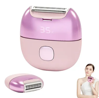 Produktbild von Damenrasierer elektrisch 3 in 1, für Gesicht, Körper & Intimbereich, wasserdicht IPX7, USB-C, sanft & schmerzfrei, wiederaufladbar, Pink