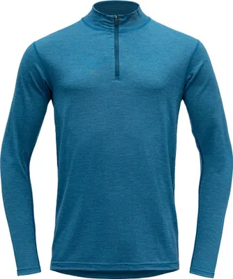 Produktbild von Devold Breeze Merino 150 Zip Neck Man Blue Melange Blue Melange M