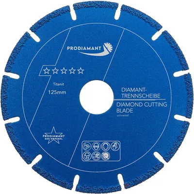 Produktbild von PRODIAMANT Diamanttrennscheibe 125mm Multicut TITANIT