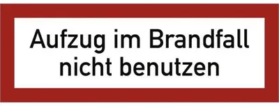 Produktbild von Dreifke® Aufkleber Aufzug im Brandfall nicht benutzen DIN 4066, Folie, 297x10...