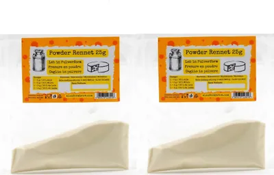 Produktbild von 2 x Alcofermbrew Labpulver 25g - 1g/20L Lab Mikrobielle Käse Lab Labextrakt Käselab Lab Pulver