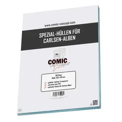 Produktbild von Comic Concept Spezial-Hüllen (ohne Lasche) für Carlsen-Alben (235 x 310 mm)